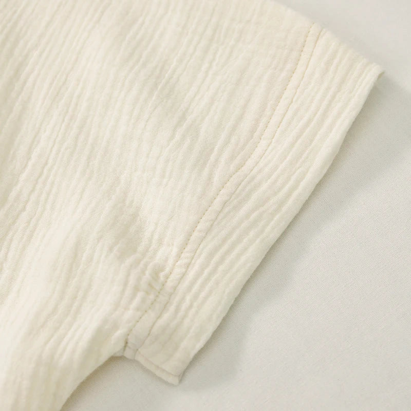 Stylish V-Neck Loose-Fitting Pure Cotton T-Shirt